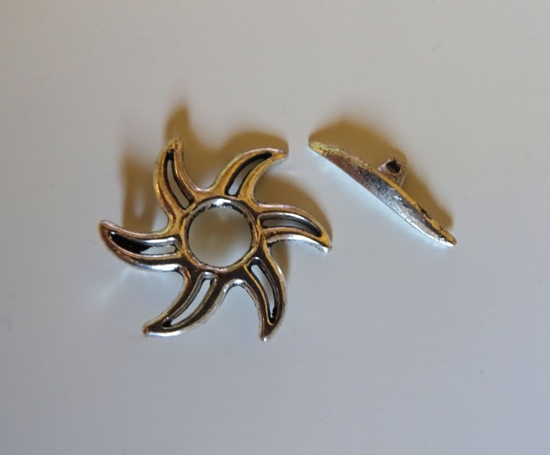 T-sluiting Zon zilver oud