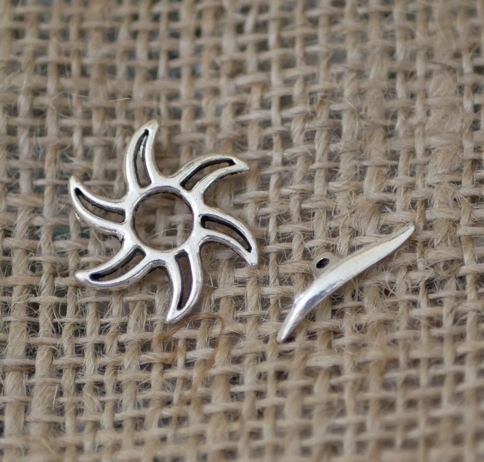T-sluiting Zon zilver oud