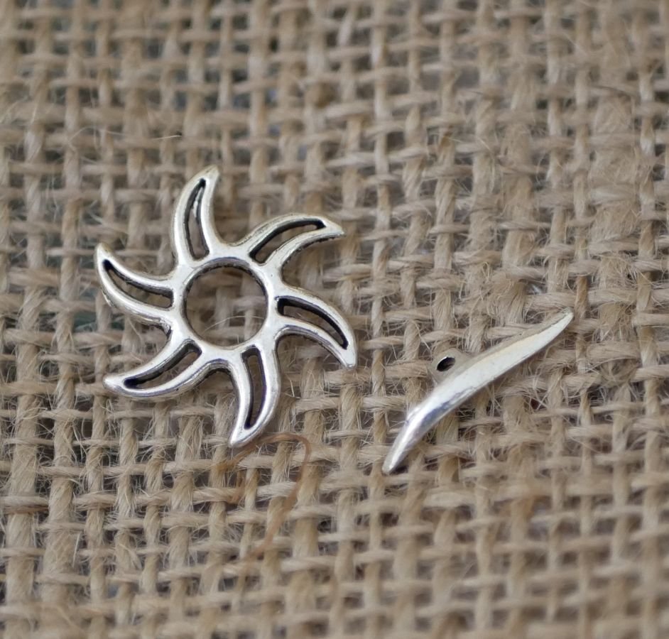 T-sluiting Zon zilver oud