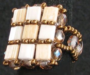 Vierkante ring kit Tila Beige