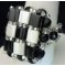Vierkante ring kit Tila Zwart &amp; wit