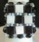 Vierkante ring kit Tila Zwart &amp; wit