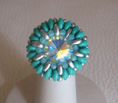 Livelove ring kit zilver turkoois