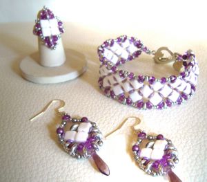 Silkade Ring Kit Wit &amp; Paars