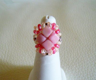 Zijdeachtige roze ring kit