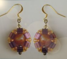 Kit boucles d'oreilles Somerset Orange Ambr&eacute;e