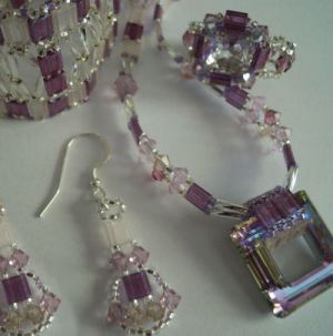 Kit boucles d'oreilles Tila Violet