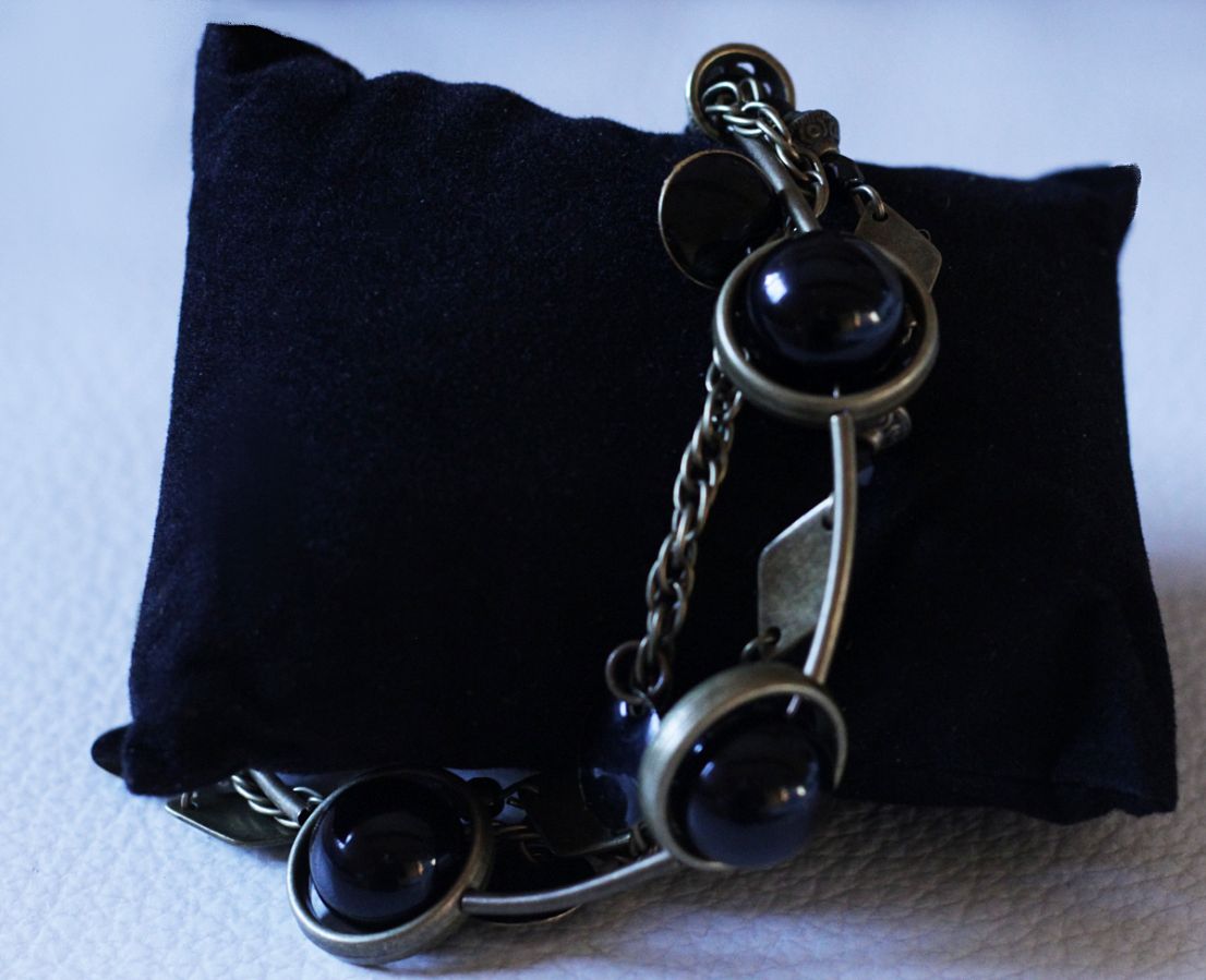 3 rijige armband kit Zwart &amp; brons