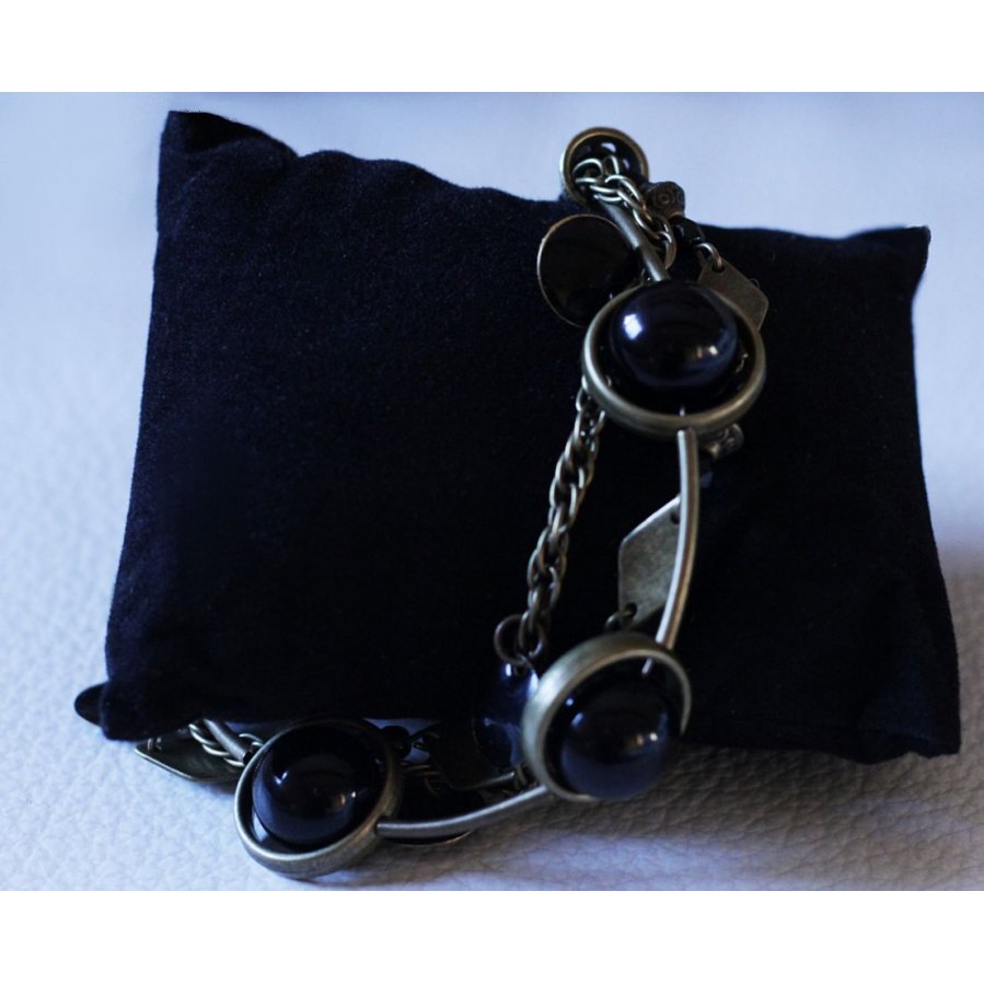 3 rijige armband kit Zwart &amp; brons