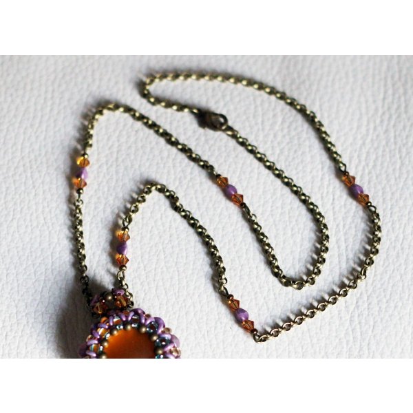 Queensland Topaz paarse ketting set