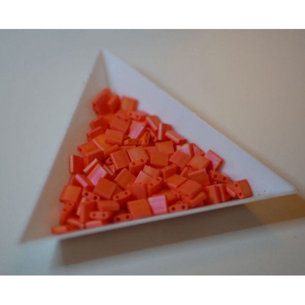 Miyuki Tila 5mm Opaque Oranje Mat Ab x 25