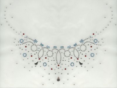 STRASS PATROON DRUPPEL KETTING