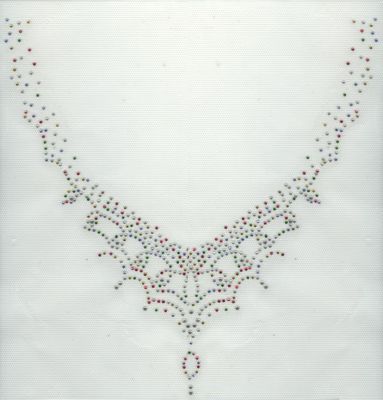 STRASS PATROON KETTING VEELKLEURIG