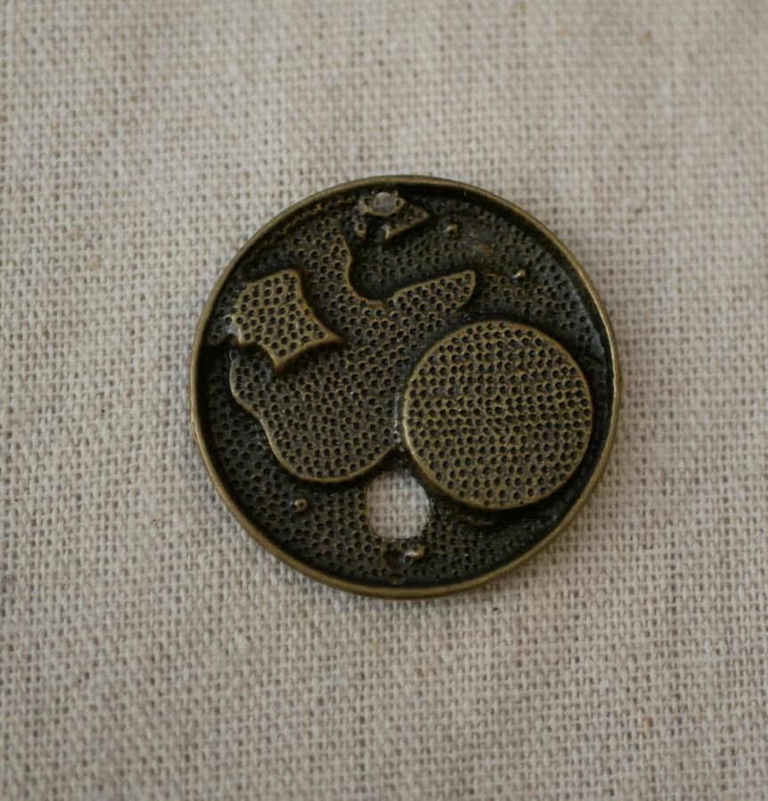 Rond bronzen Steampunk medaillon 