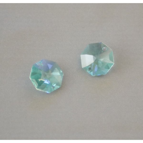 Octagon Swarovski kristal 14mm CRYSTAL BLUE AB