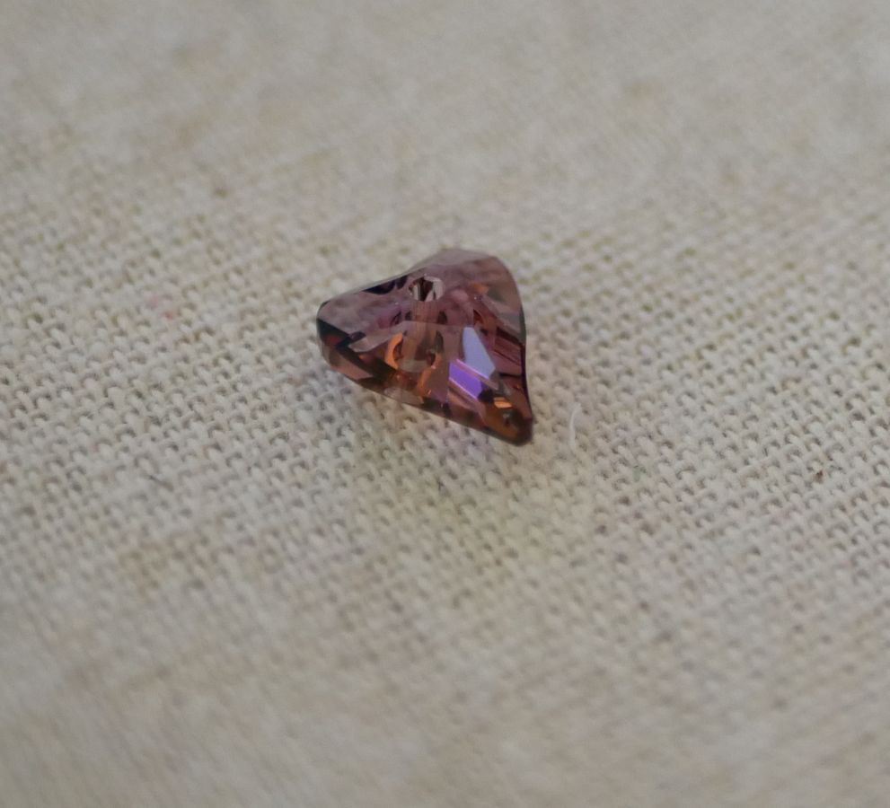 Wilde Swarovski Hart Hanger 12 mm Kristal Antiek Roze