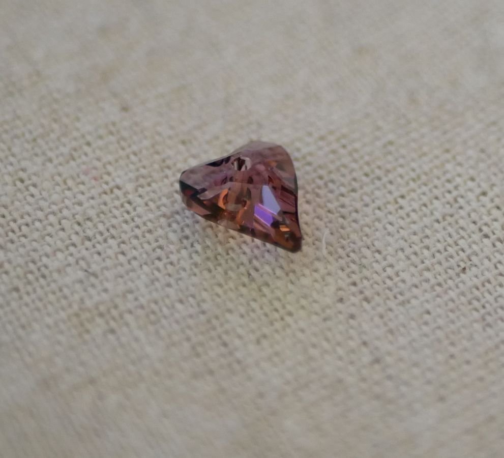 Wilde Swarovski Hart Hanger 12 mm Kristal Antiek Roze