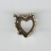 Hartzetting 11x10mm antiek goud