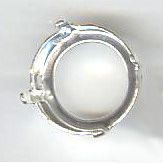 Ronde Rivoli zetting 14mm verzilverd
