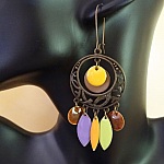 Lange Boheemse Pailletten Oorbellen