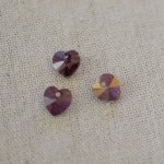 Swarovski Kristallen Hart Hanger 11 mm Kristal Lila Schaduw