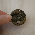 Rond bronzen Steampunk medaillon 