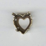 Hartzetting 11x10mm antiek goud