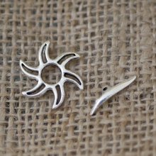 T-sluiting Zon zilver oud