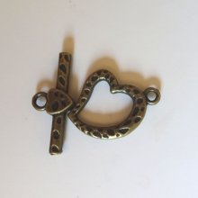 21 mm Bronzen hart T-sluiting