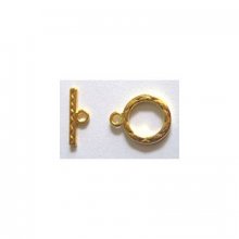 Vergulde T-sluiting Rond 15mm