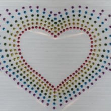 Veelkleurig strass hart
