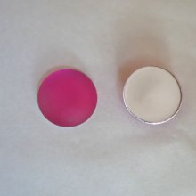 Cabochon Luna Zacht roze fuchsia diameter 18mm