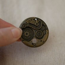 Rond bronzen Steampunk medaillon 