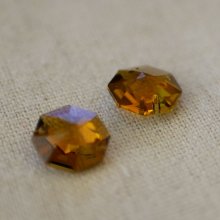 Swarovski Topaz 14mm Kristal Octagon Connector
