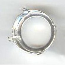 Ronde Rivoli zetting 14mm verzilverd