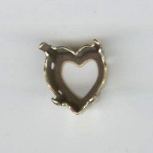 Hartzetting 11x10mm antiek goud