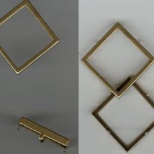 Vierkante uitgeholde 20mm vergulde zetting