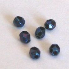 Facet 3mm Blauw Iridescent x 20