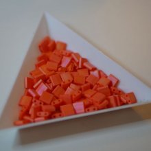 Miyuki Tila 5mm Opaque Oranje Mat Ab x 25