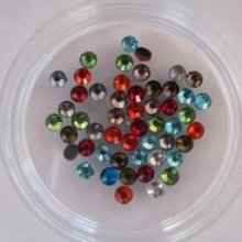 Strass SS20 gemengde kleuren hotfix x 50