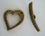 Fermoir en T Coeur martelé - laiton vieilli 21mm (+ 2.60 €)